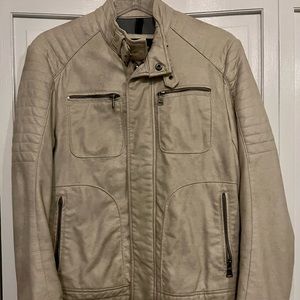 Express men faux leather moto jacket
